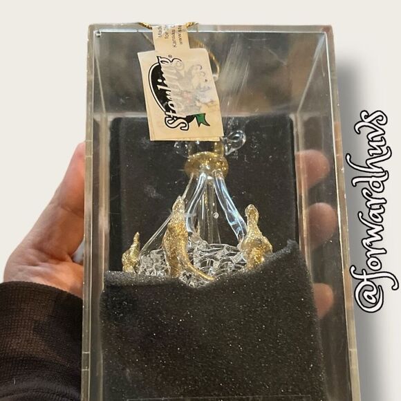 Sterling Hand Spun Glass Ornament in Case - Picture 10 of 11